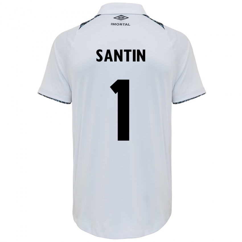 Criança Camisola Duda Santin #1 Branco Azul Alternativa 2024/25 Camisa