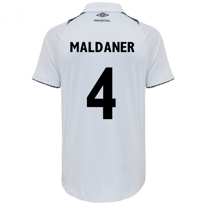 Criança Camisola Pati Maldaner #4 Branco Azul Alternativa 2024/25 Camisa