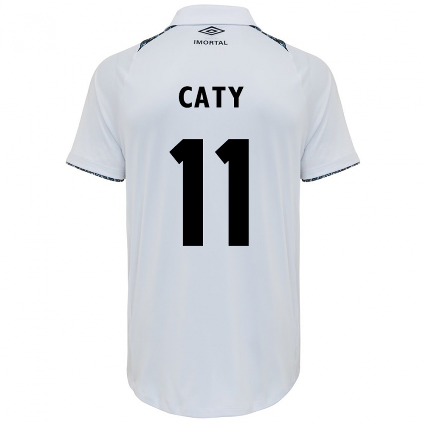 Criança Camisola Caty #11 Branco Azul Alternativa 2024/25 Camisa