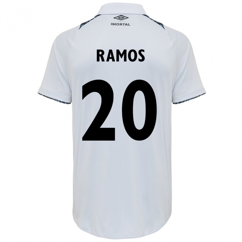 Criança Camisola Mónica Ramos #20 Branco Azul Alternativa 2024/25 Camisa