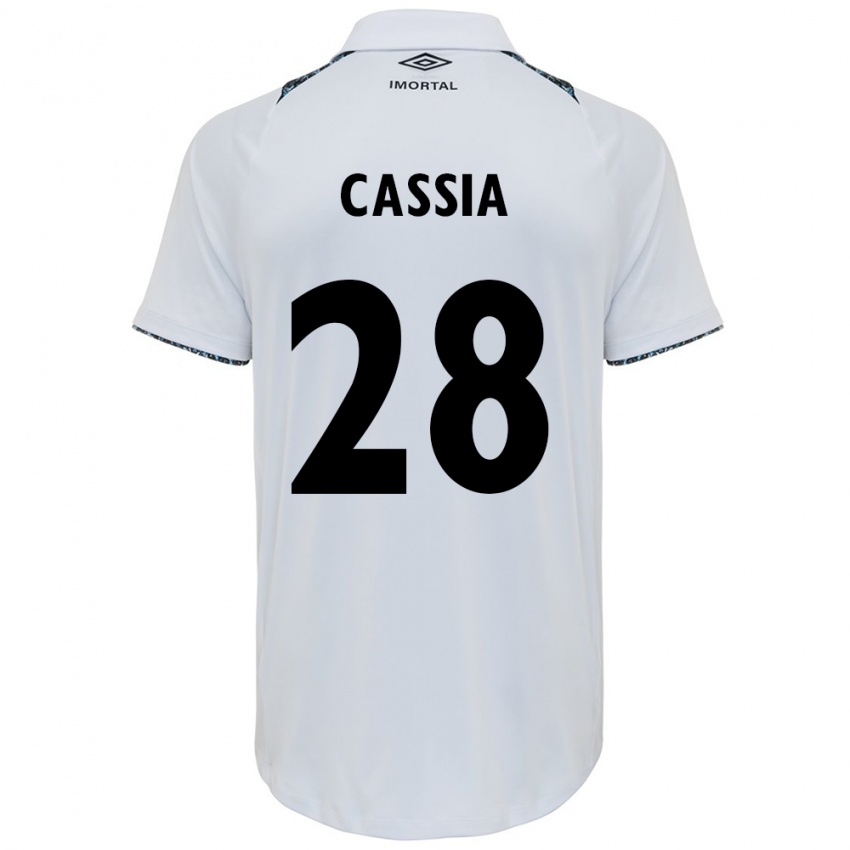 Criança Camisola Cássia #28 Branco Azul Alternativa 2024/25 Camisa