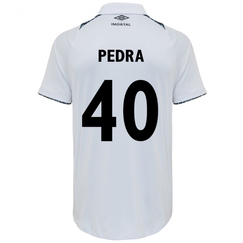 Criança Camisola Duda Pedra #40 Branco Azul Alternativa 2024/25 Camisa