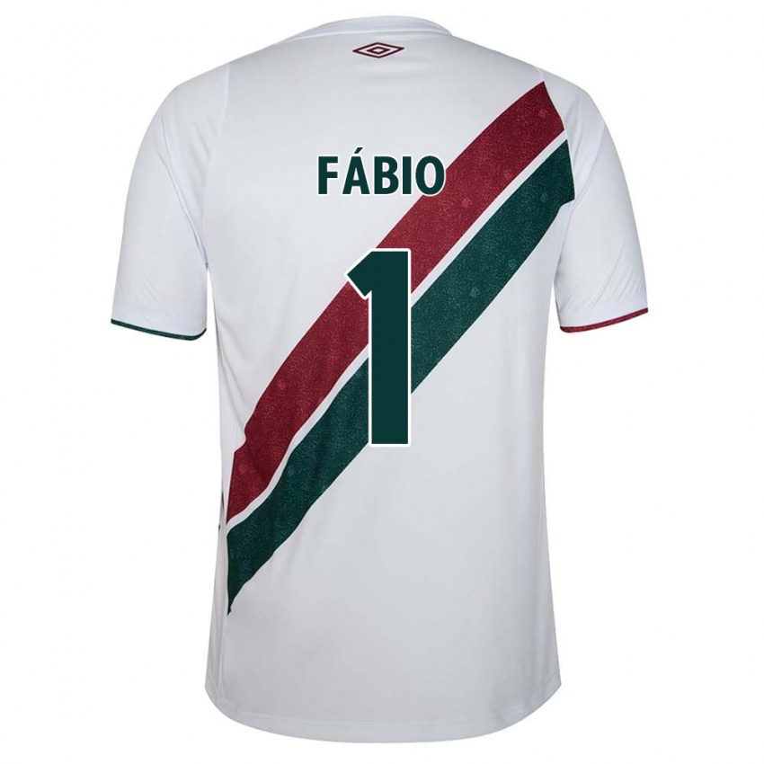 Criança Camisola Fábio #1 Branco Verde Castanho Alternativa 2024/25 Camisa