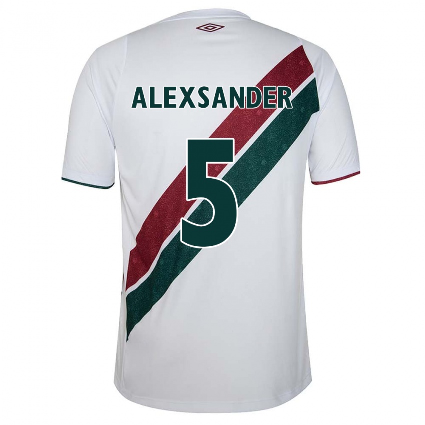 Criança Camisola Alexsander #5 Branco Verde Castanho Alternativa 2024/25 Camisa