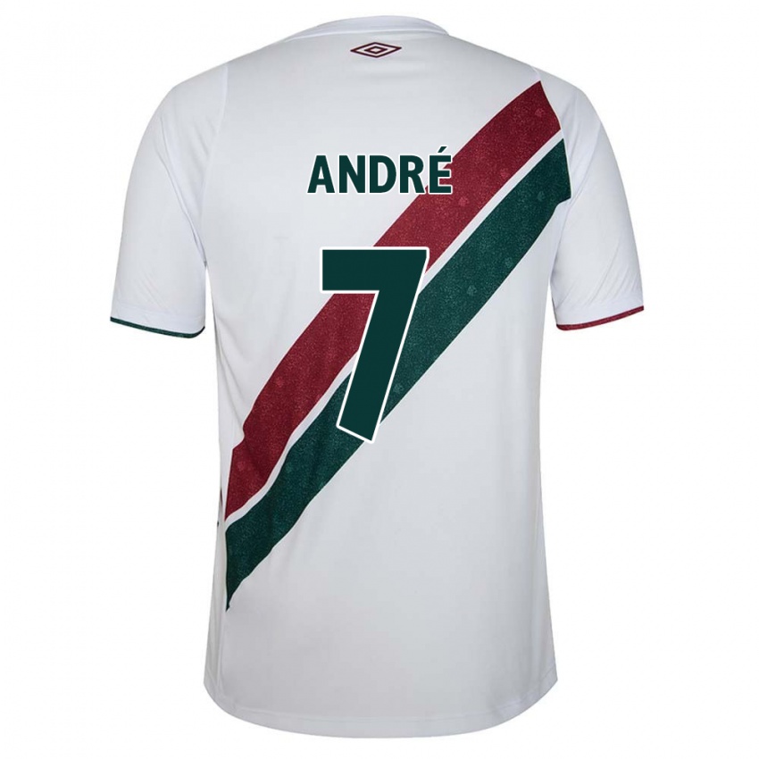 Criança Camisola André #7 Branco Verde Castanho Alternativa 2024/25 Camisa