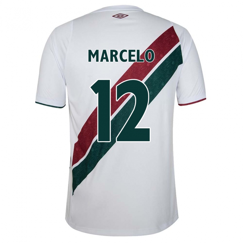 Criança Camisola Marcelo #12 Branco Verde Castanho Alternativa 2024/25 Camisa