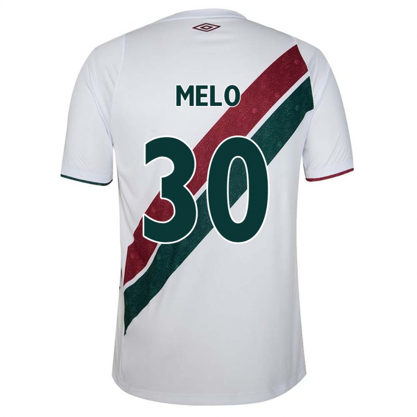 Criança Camisola Felipe Melo #30 Branco Verde Castanho Alternativa 2024/25 Camisa