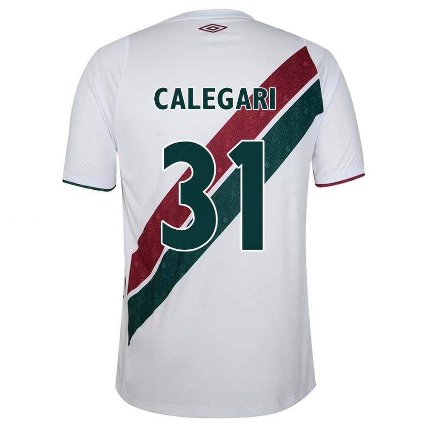 Criança Camisola Calegari #31 Branco Verde Castanho Alternativa 2024/25 Camisa