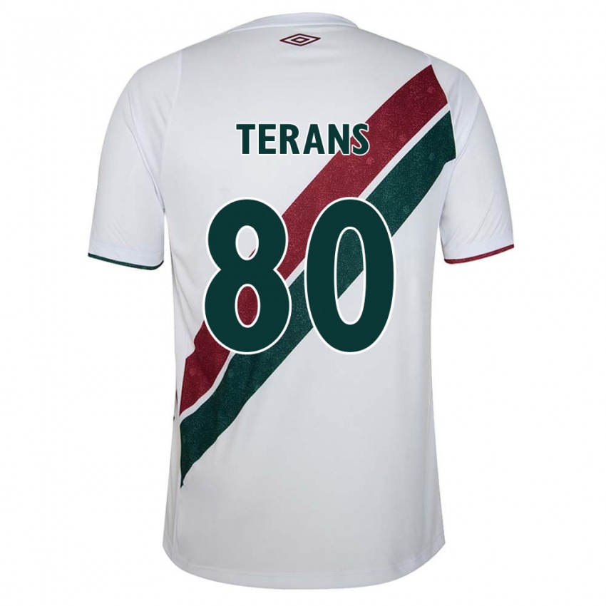 Criança Camisola David Terans #80 Branco Verde Castanho Alternativa 2024/25 Camisa