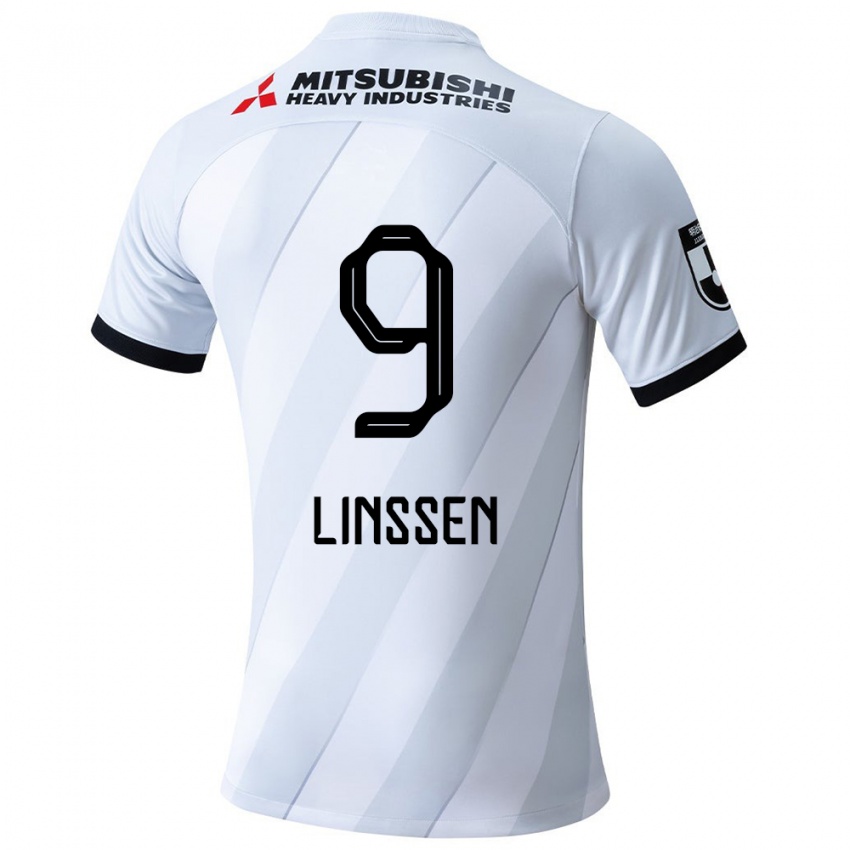 Criança Camisola Bryan Linssen #9 Branco Cinza Alternativa 2024/25 Camisa