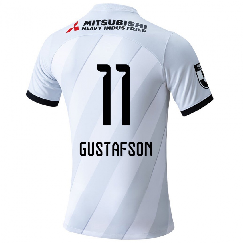 Criança Camisola Samuel Gustafson #11 Branco Cinza Alternativa 2024/25 Camisa