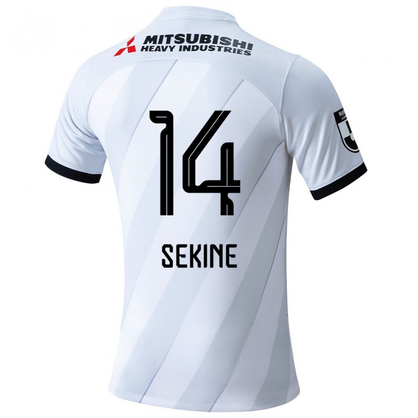 Criança Camisola Takahiro Sekine #14 Branco Cinza Alternativa 2024/25 Camisa