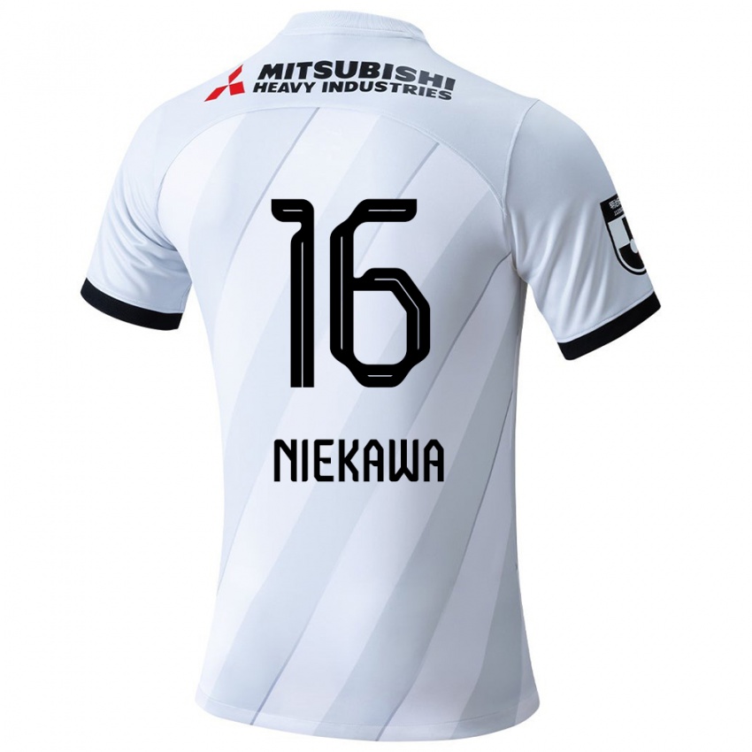 Criança Camisola Ayumi Niekawa #16 Branco Cinza Alternativa 2024/25 Camisa