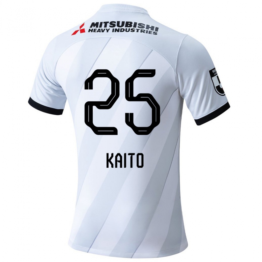 Criança Camisola Kaito Yasui #25 Branco Cinza Alternativa 2024/25 Camisa