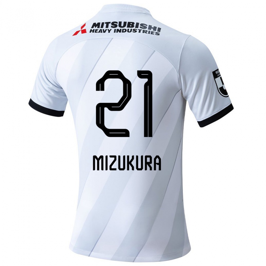 Criança Camisola Kei Mizukura #21 Branco Cinza Alternativa 2024/25 Camisa