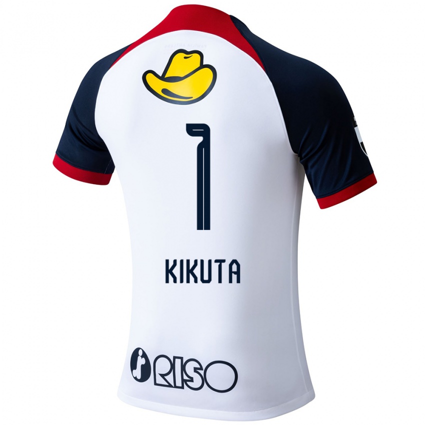 Criança Camisola Shuto Kikuta #1 Branco Azul Vermelho Alternativa 2024/25 Camisa