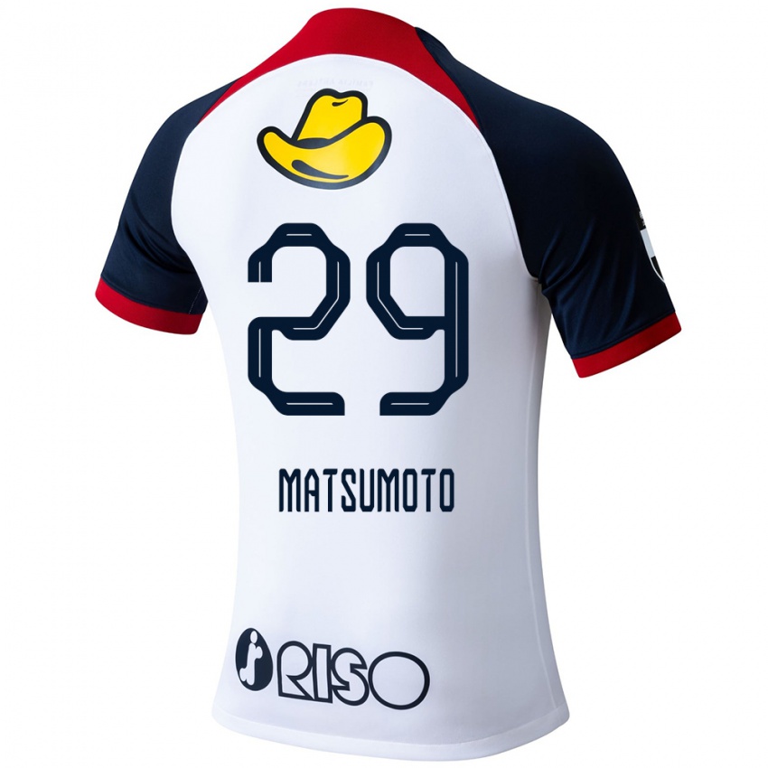 Criança Camisola Taisei Matsumoto #29 Branco Azul Vermelho Alternativa 2024/25 Camisa