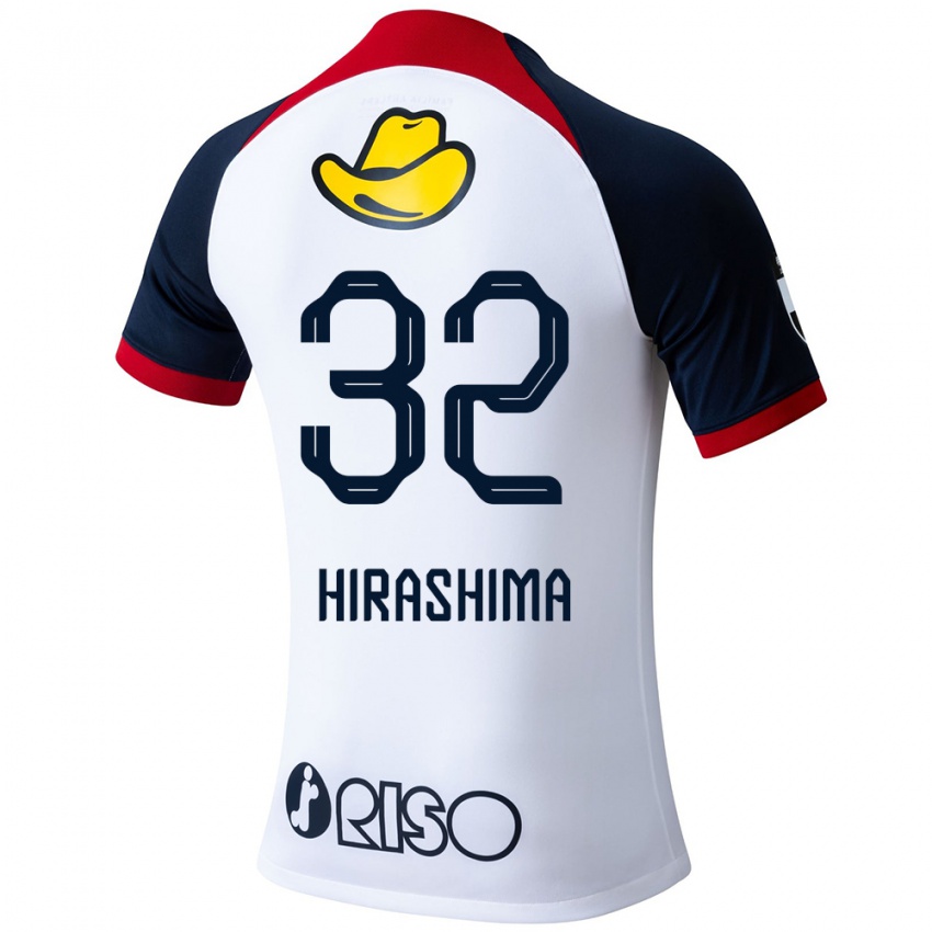 Criança Camisola Daigo Hirashima #32 Branco Azul Vermelho Alternativa 2024/25 Camisa