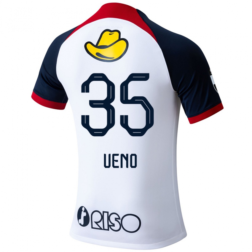 Criança Camisola Eita Ueno #35 Branco Azul Vermelho Alternativa 2024/25 Camisa