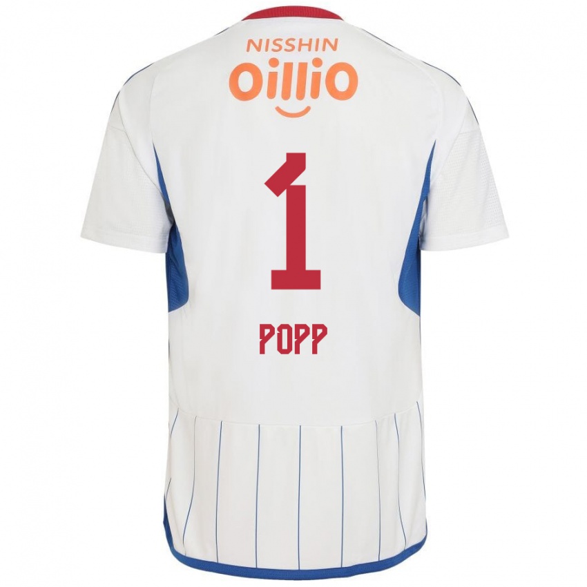 Criança Camisola William Popp #1 Branco Azul Vermelho Alternativa 2024/25 Camisa