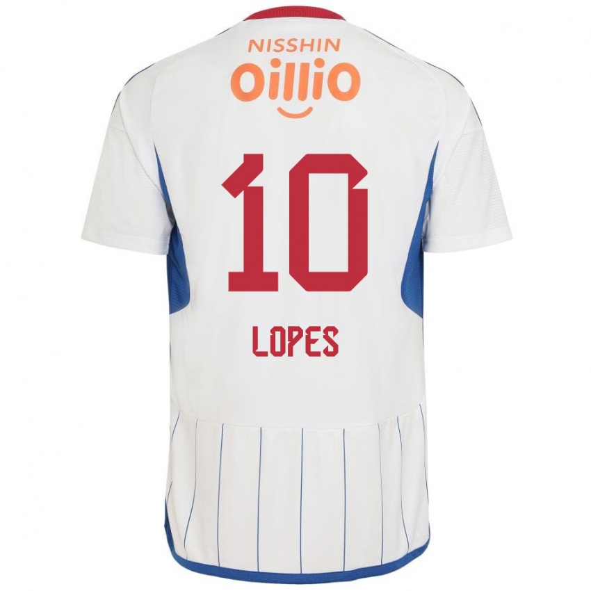 Criança Camisola Anderson Lopes #10 Branco Azul Vermelho Alternativa 2024/25 Camisa