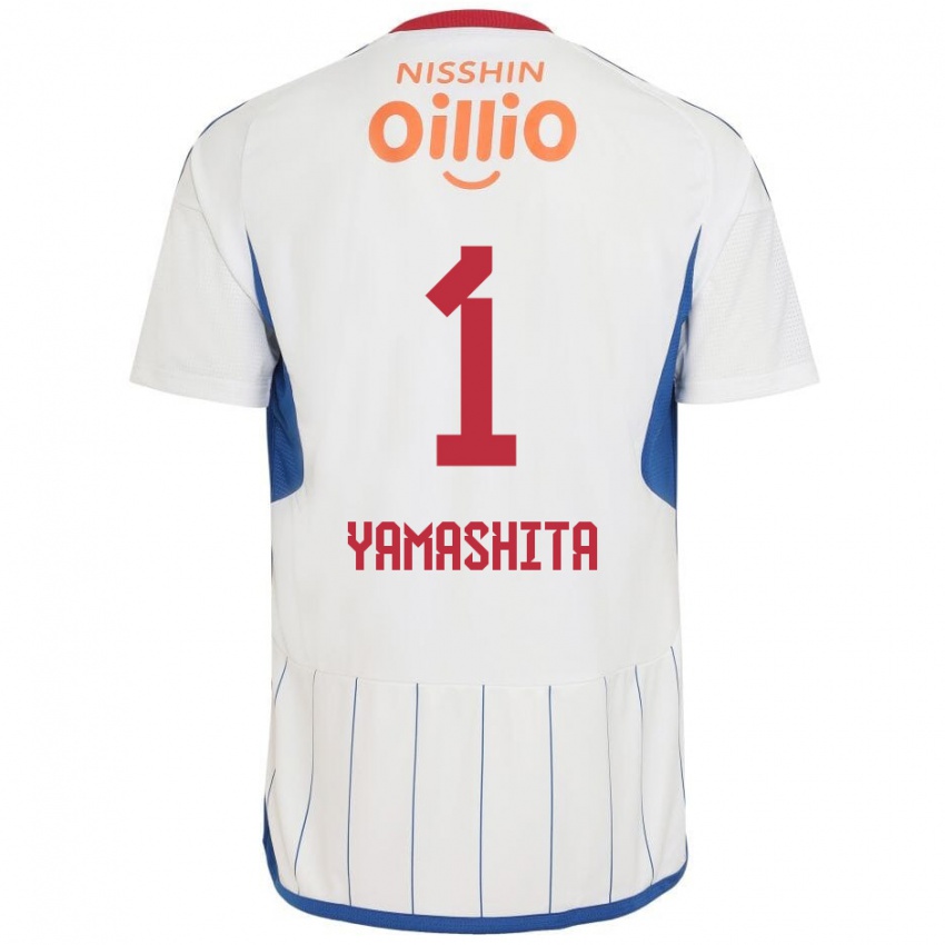 Criança Camisola Shoma Yamashita #1 Branco Azul Vermelho Alternativa 2024/25 Camisa