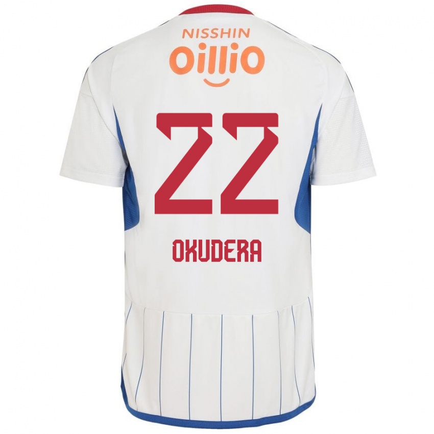 Criança Camisola Minato Okudera #22 Branco Azul Vermelho Alternativa 2024/25 Camisa