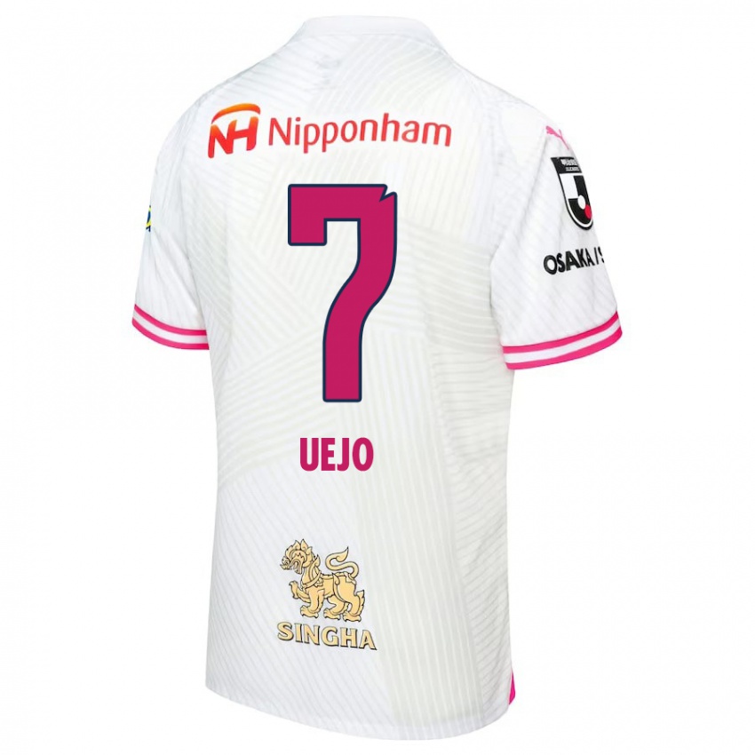 Criança Camisola Satoki Uejo #7 Branco Rosa Alternativa 2024/25 Camisa