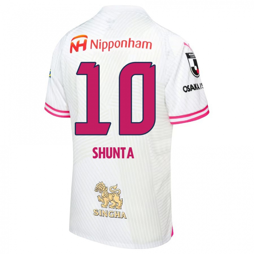 Criança Camisola Shunta Tanaka #10 Branco Rosa Alternativa 2024/25 Camisa