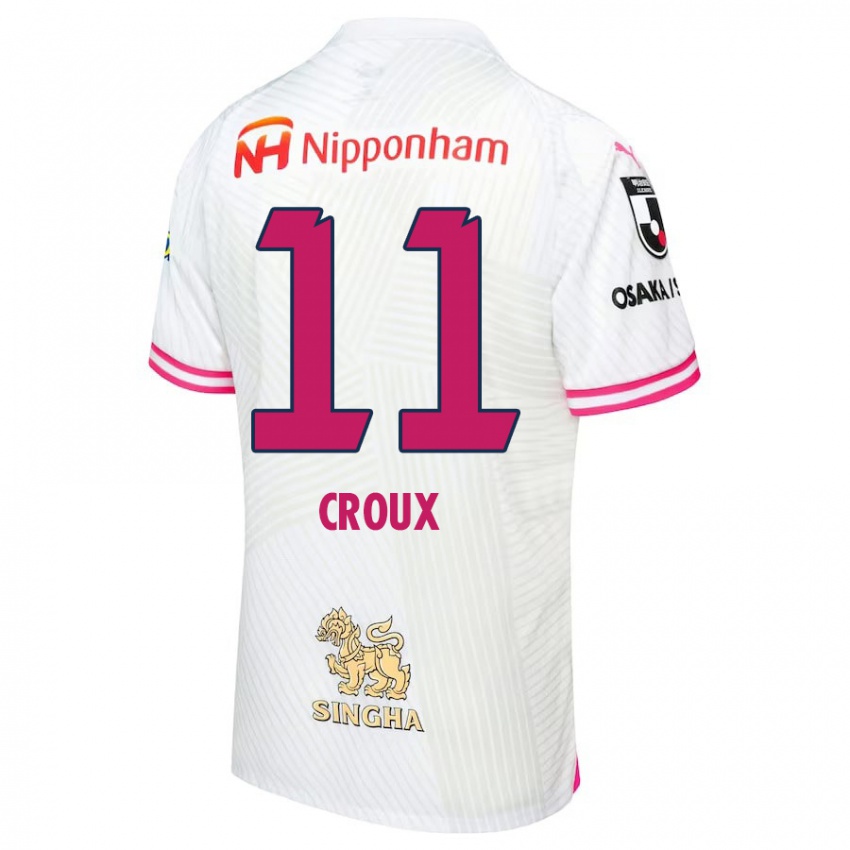 Criança Camisola Jordy Croux #11 Branco Rosa Alternativa 2024/25 Camisa