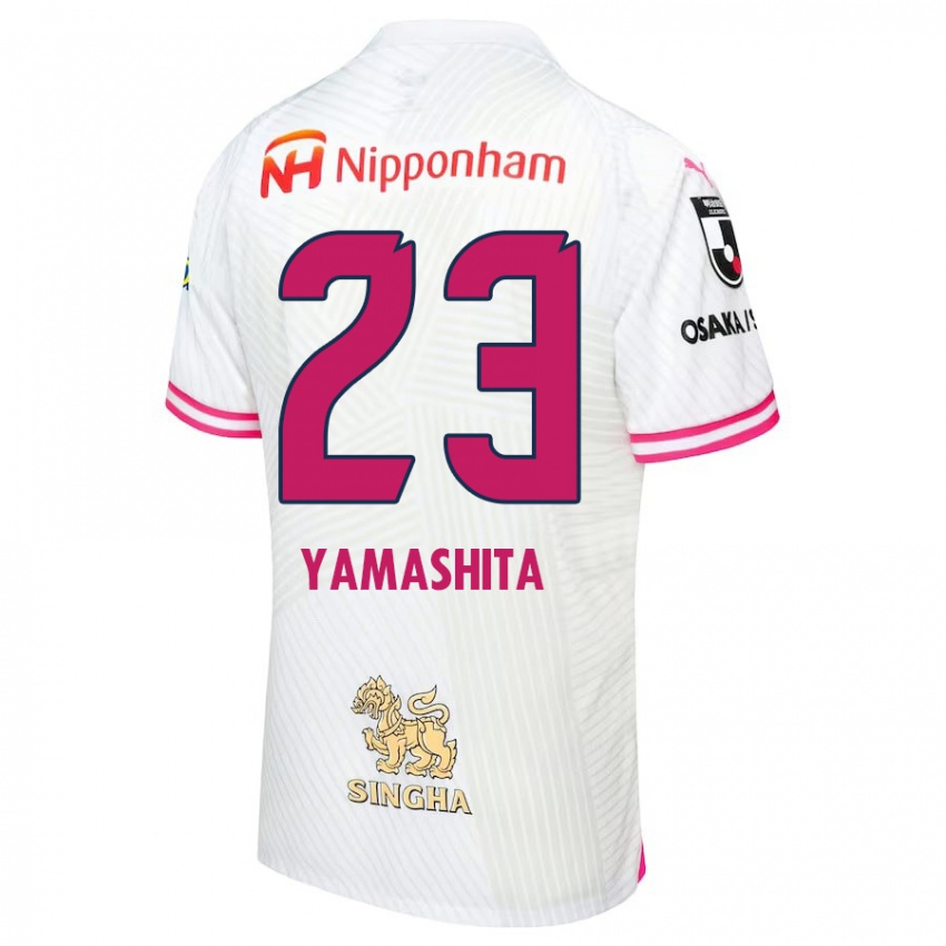 Criança Camisola Tatsuya Yamashita #23 Branco Rosa Alternativa 2024/25 Camisa