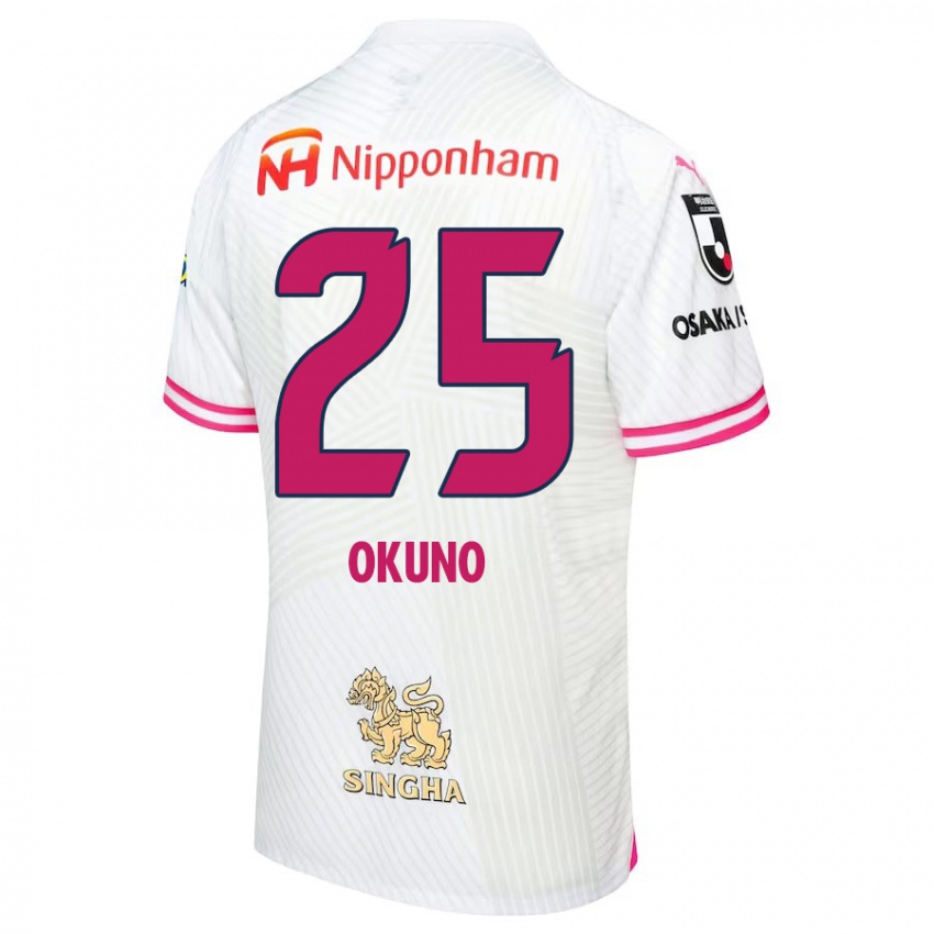 Criança Camisola Hiroaki Okuno #25 Branco Rosa Alternativa 2024/25 Camisa