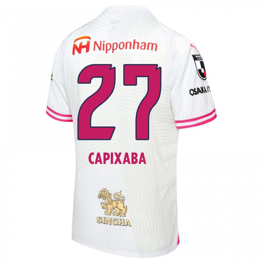 Criança Camisola Capixaba #27 Branco Rosa Alternativa 2024/25 Camisa