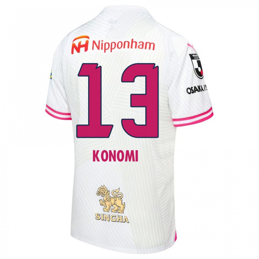 Criança Camisola Kaito Konomi #13 Branco Rosa Alternativa 2024/25 Camisa