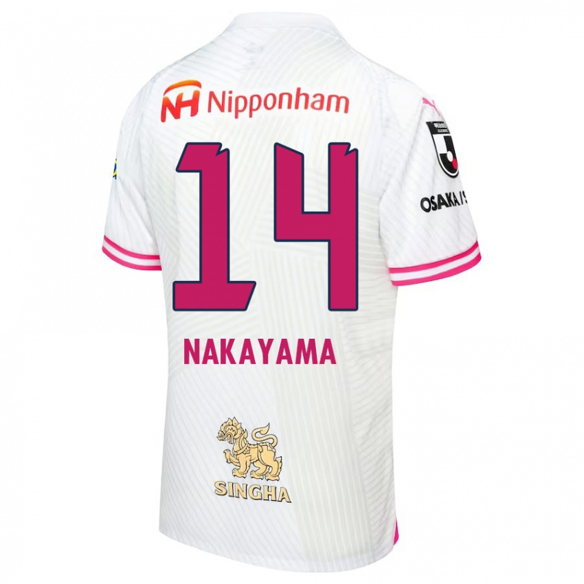 Criança Camisola Toshito Nakayama #14 Branco Rosa Alternativa 2024/25 Camisa