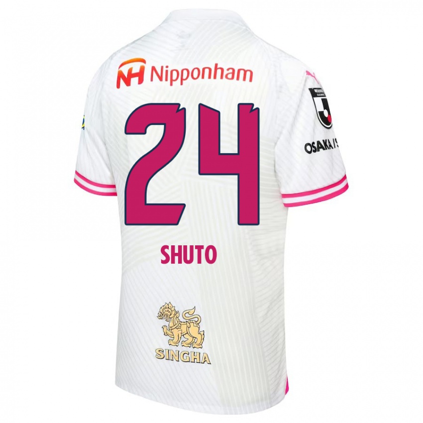 Criança Camisola Nozomi Shuto #24 Branco Rosa Alternativa 2024/25 Camisa