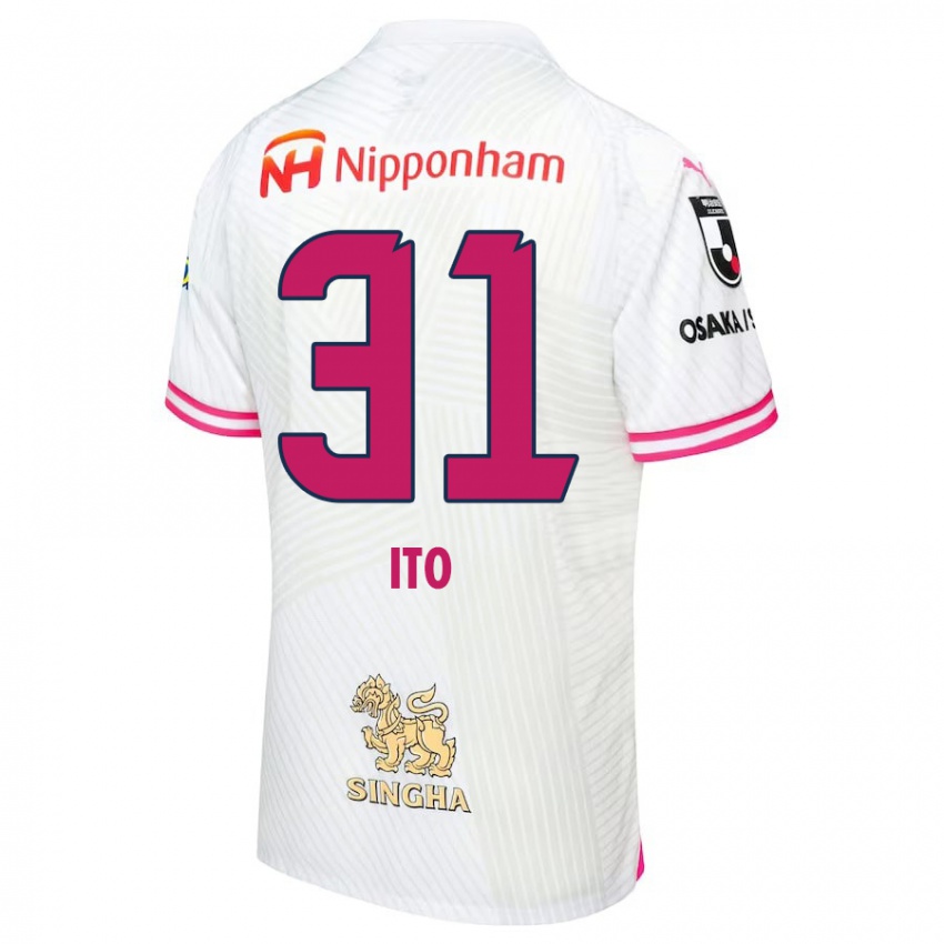 Criança Camisola Nagomu Ito #31 Branco Rosa Alternativa 2024/25 Camisa