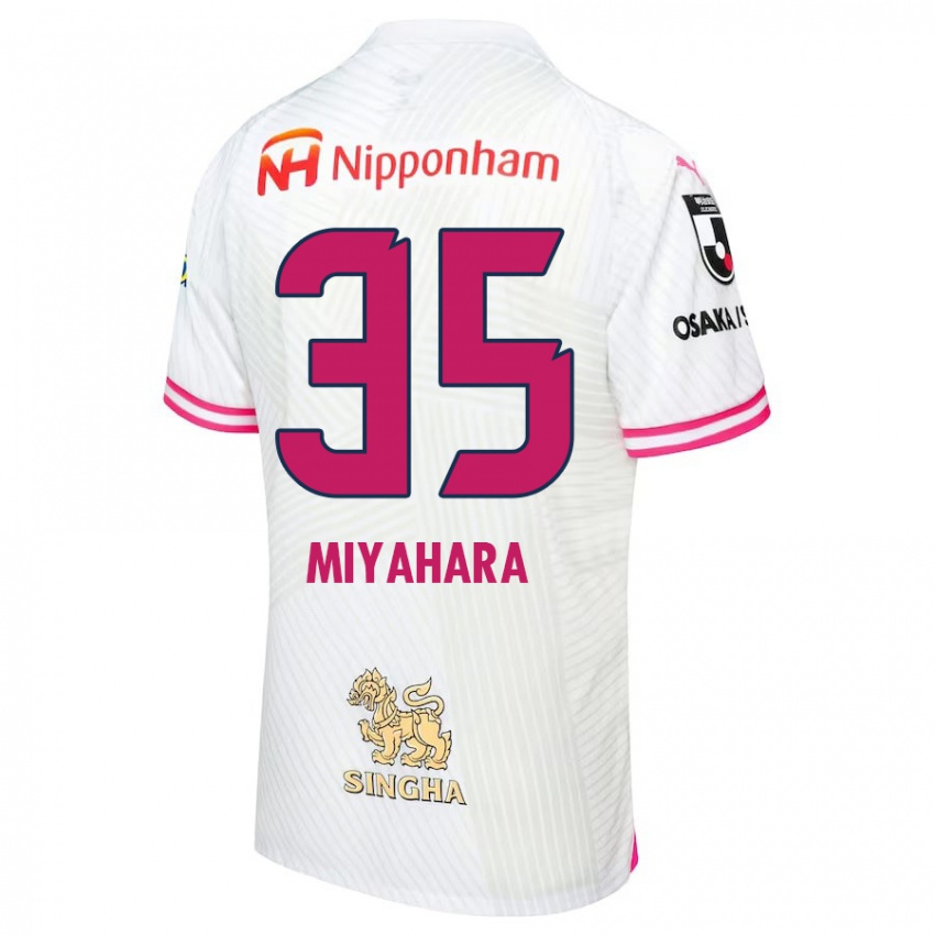 Criança Camisola Jinta Miyahara #35 Branco Rosa Alternativa 2024/25 Camisa