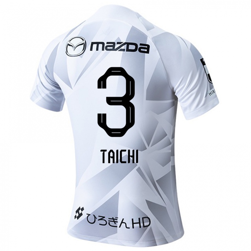 Criança Camisola Taichi Yamasaki #3 Branco Cinza Preto Alternativa 2024/25 Camisa