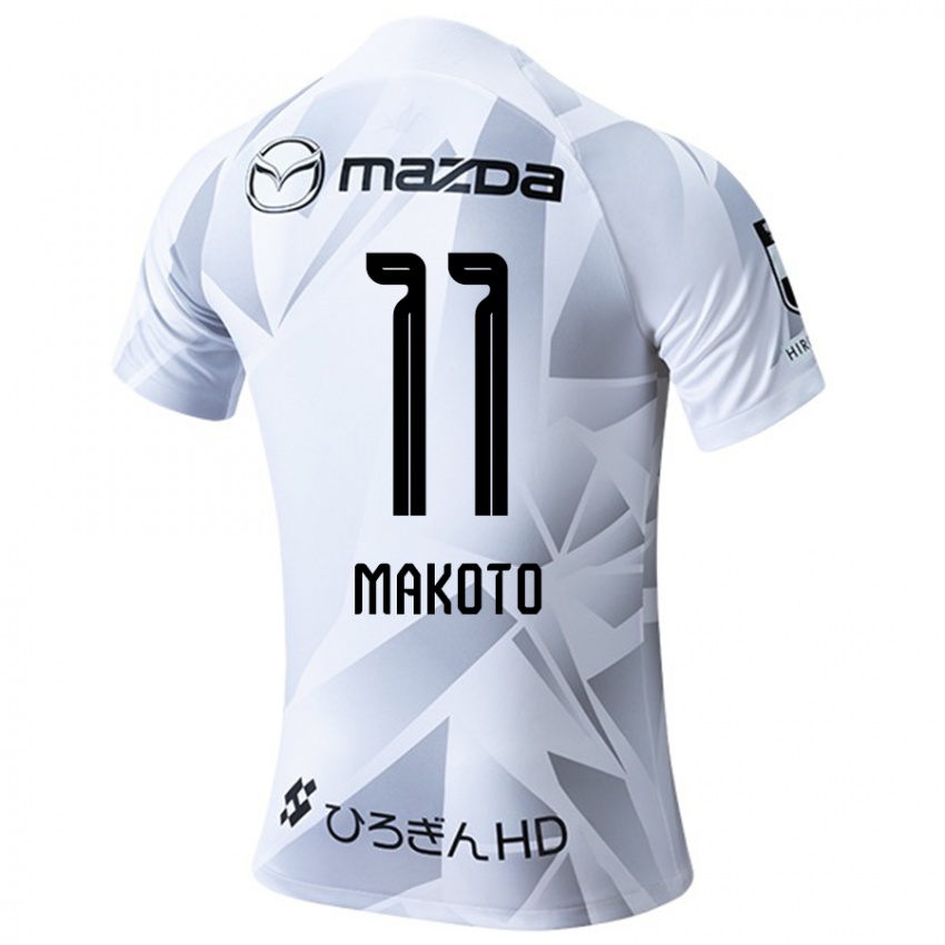 Criança Camisola Makoto Mitsuta #11 Branco Cinza Preto Alternativa 2024/25 Camisa