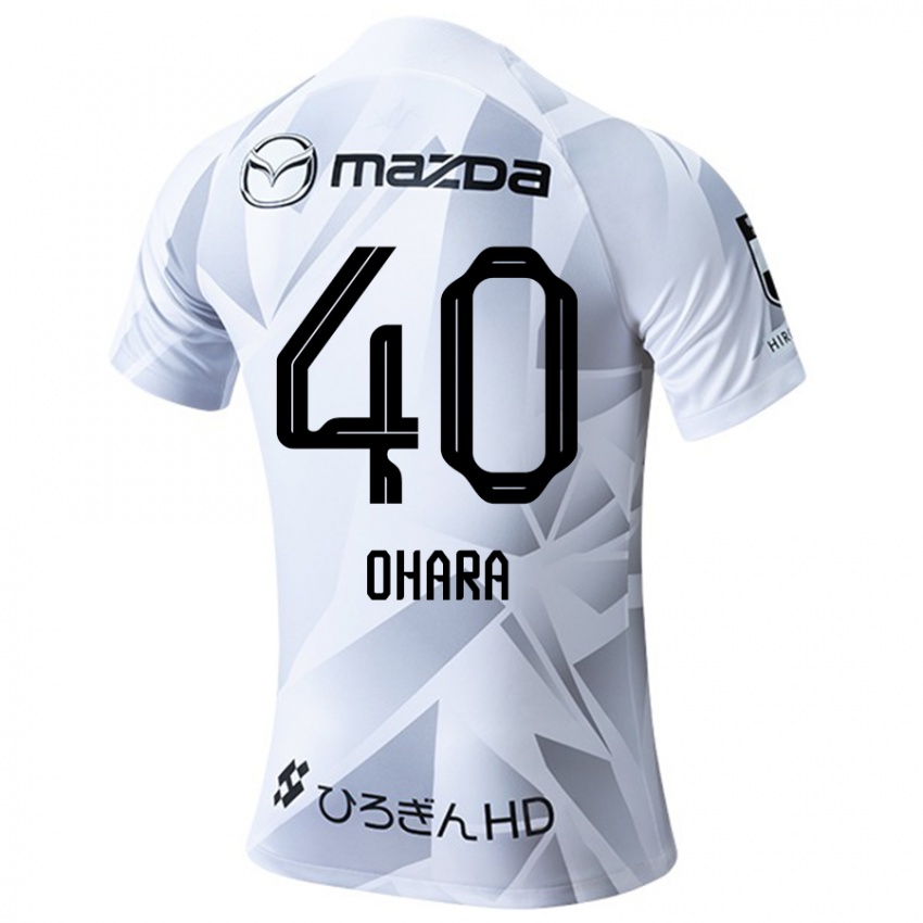 Criança Camisola Motoki Ohara #40 Branco Cinza Preto Alternativa 2024/25 Camisa