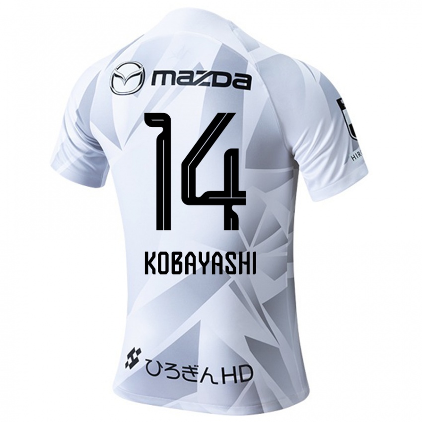 Criança Camisola Shimon Kobayashi #14 Branco Cinza Preto Alternativa 2024/25 Camisa