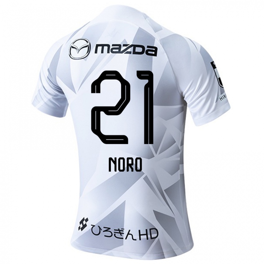 Criança Camisola Kaito Noro #21 Branco Cinza Preto Alternativa 2024/25 Camisa