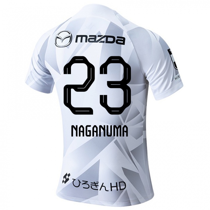 Criança Camisola Seimei Naganuma #23 Branco Cinza Preto Alternativa 2024/25 Camisa