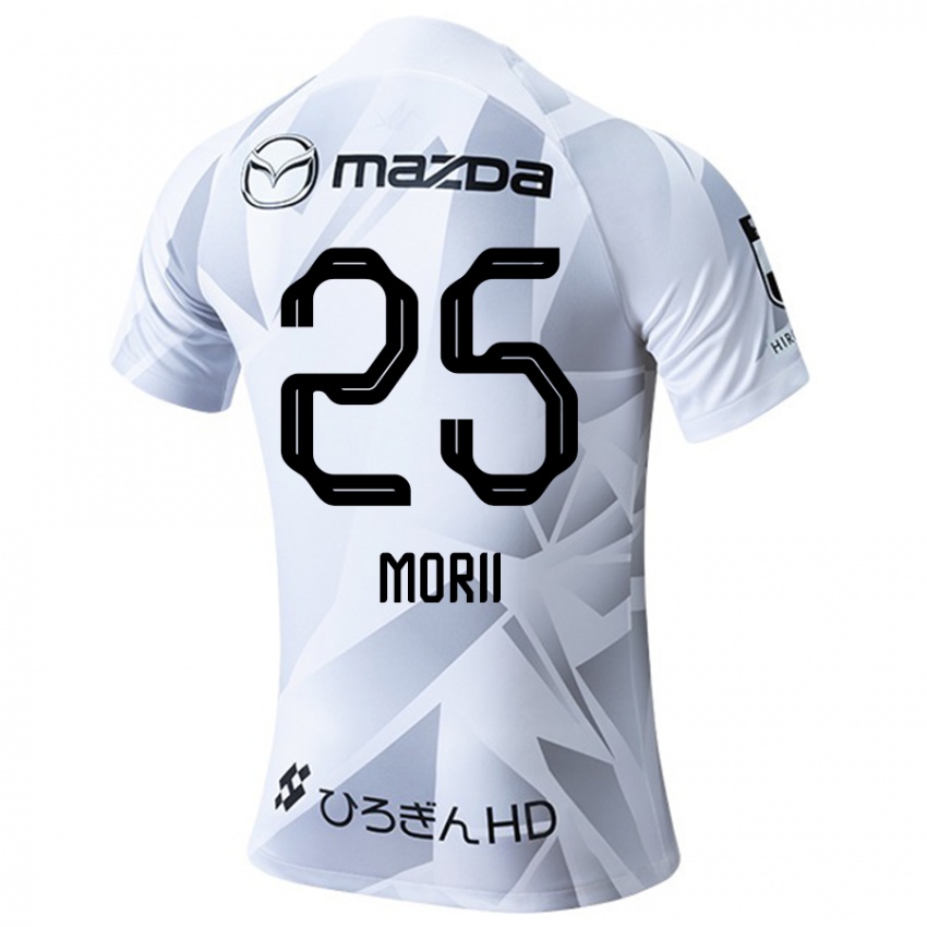 Criança Camisola Leedo Morii #25 Branco Cinza Preto Alternativa 2024/25 Camisa