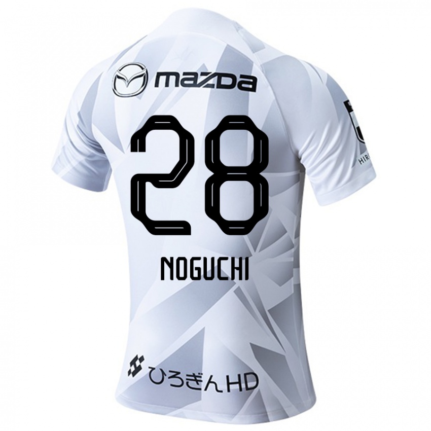 Criança Camisola Rento Noguchi #28 Branco Cinza Preto Alternativa 2024/25 Camisa