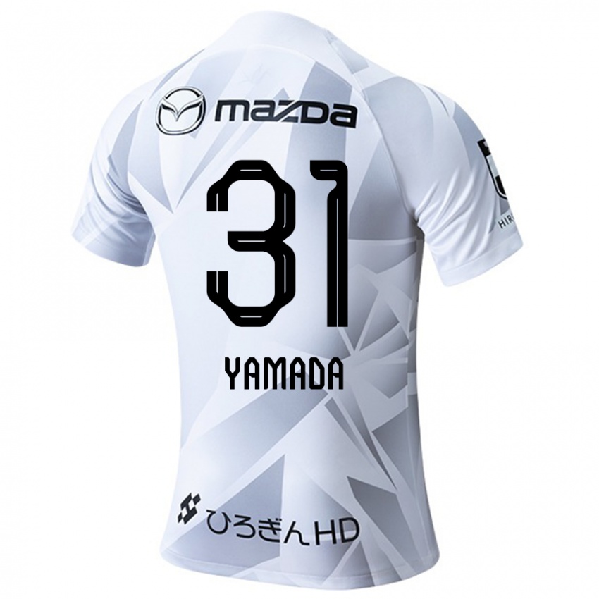 Criança Camisola Manato Yamada #31 Branco Cinza Preto Alternativa 2024/25 Camisa