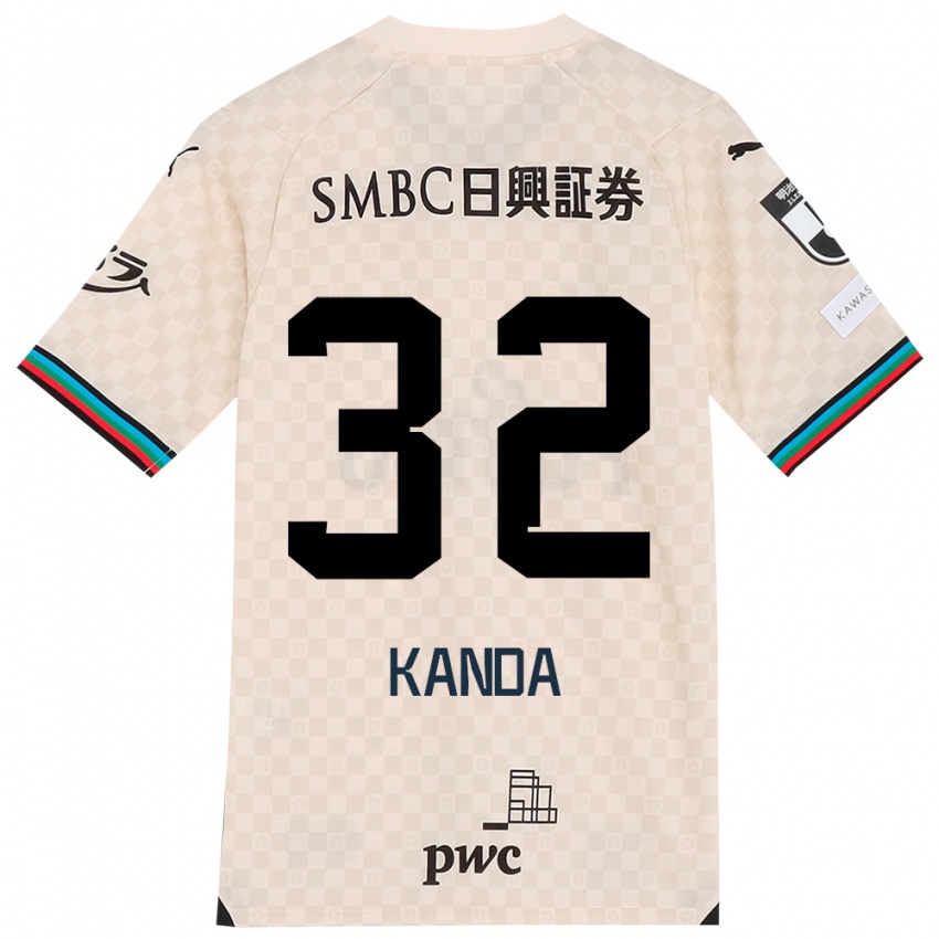 Criança Camisola Soma Kanda #32 Branco Cinza Alternativa 2024/25 Camisa