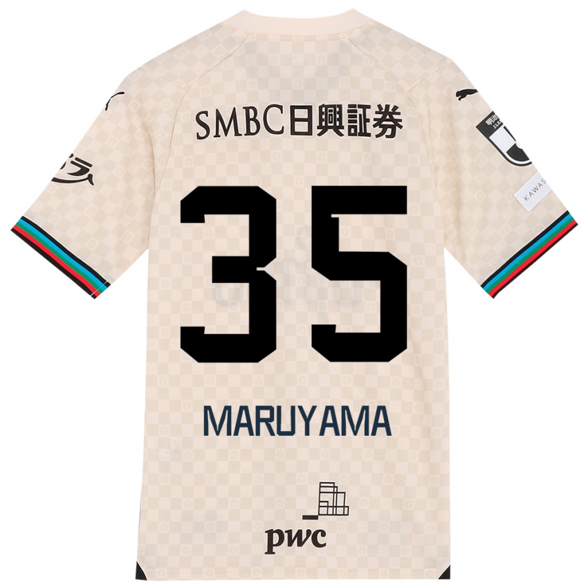 Criança Camisola Yuichi Maruyama #35 Branco Cinza Alternativa 2024/25 Camisa