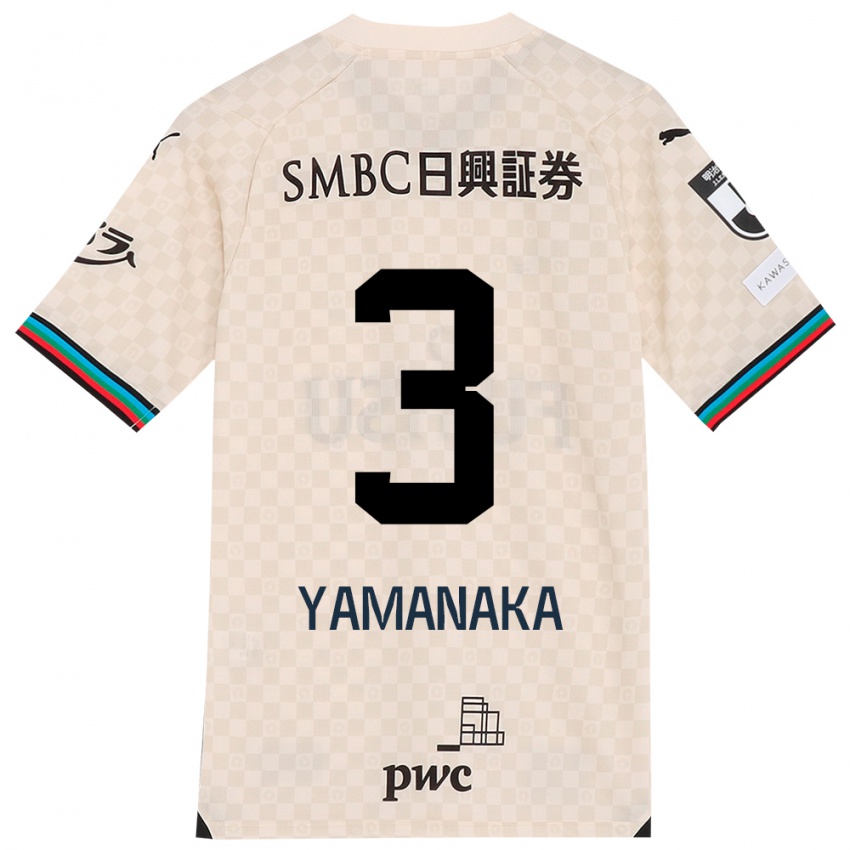 Criança Camisola Daiki Yamanaka #3 Branco Cinza Alternativa 2024/25 Camisa